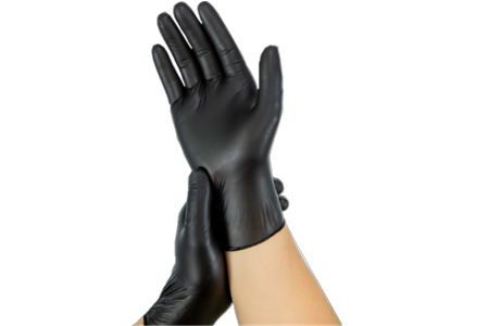 Disposable Black Vinyl Gloves