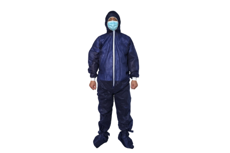PP Coverall with Shoe Cover Navy