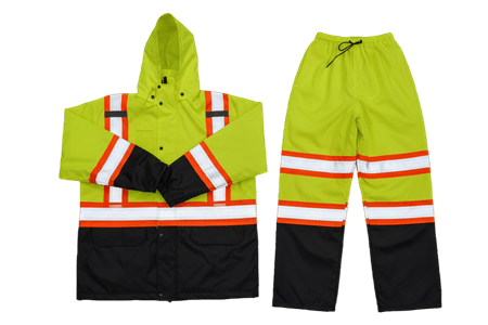 Hi-Vis Two-Tone Safety Rain Suit Set